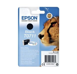 Epson T0711 Cheetah DURABrite Ultra Ink Cartridge Black C13T07114012
