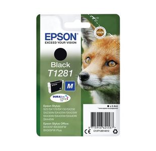 Epson T1281 Fox DURABrite Ultra Ink Cartridge Black C13T12814012
