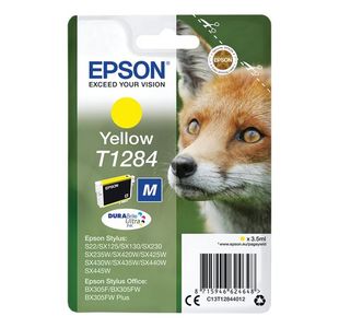 Epson T1284 Fox DURABrite Ultra Ink Cartridge Yellow C13T12844012