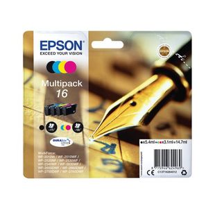 Epson 16 Pen and Crossword DURABrite Ultra Ink Cartridge CMYK Multipack C13T16264012