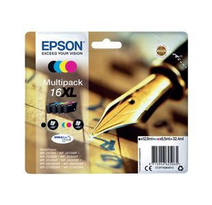 Epson 16XL Pen and Crossword DURABrite Ultra Ink Cartridge High Yield CMYK Multipack C13T16364012