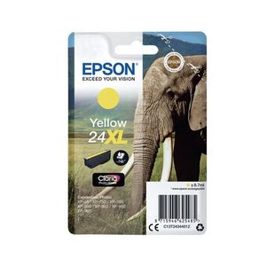 Epson 24XL Elephant Claria Photo HD Ink Cartridge High Yield Yellow C13T24344012