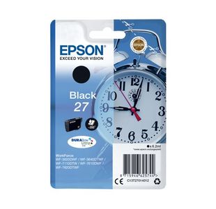 Epson 27 Alarm Clock DURABrite Ultra Ink Cartridge Black C13T27014012