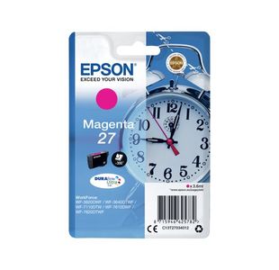 Epson 27 Alarm Clock DURABrite Ultra Ink Cartridge Magenta C13T27034012