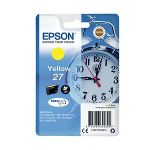 Epson 27 Alarm Clock DURABrite Ultra Ink Cartridge Yellow C13T27044012