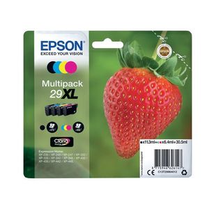 Epson 29XL Strawberry Claria Home Ink Cartridge High Yield CMYK Multipack C13T29964012