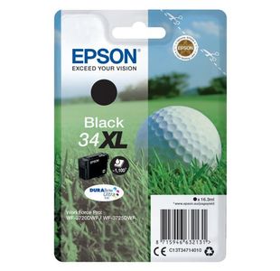 Epson 34XL Golf Ball DURABrite Ultra Ink Cartridge High Yield Black C13T34714010