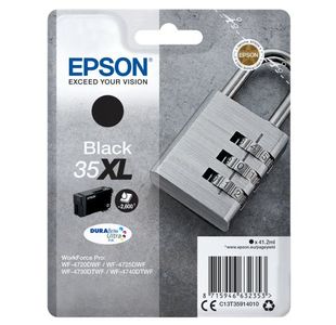 Epson 35XL Padlock DURABrite Ultra Ink Cartridge High Yield Black C13T35914010