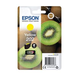 Epson 202 Kiwi Claria Premium Ink Cartridge Yellow C13T02F44010