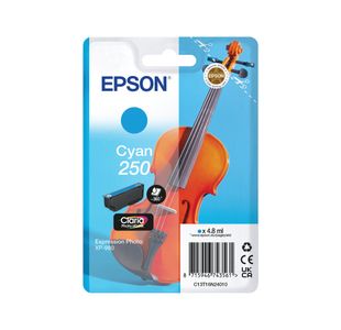 Epson 250 Violin Claria Photo HD Ink Cartridge Cyan C13T16N24010