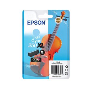 Epson 250XL Violin Claria Photo HD Ink Cart HY Lt Cyan C13T16P54010