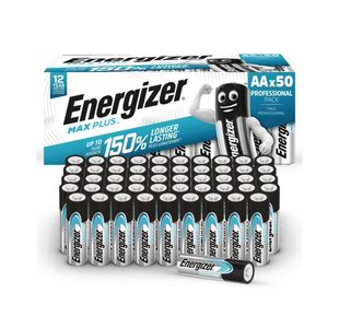 Energizer Max Plus AA Alkaline Batteries (Pack of 50) E303865500