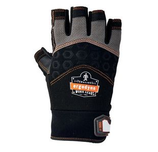 Ergodyne Impact Fingerless Gloves 1 Pair Black/Grey 2XL EY9002XL