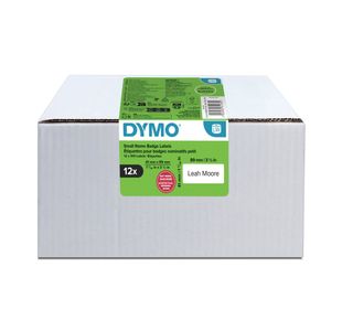 Dymo Small Name Badge Labels 41x89mm 300 Labels (Pack of 12) 2234183