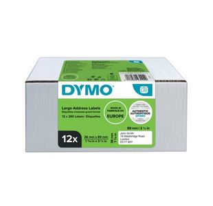 Dymo LabelWriter Large Address Labels 36mmx89mm (Pack of 12) 2093093