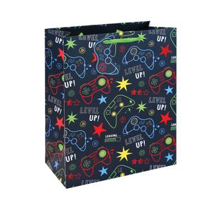 Gamer Gift Bag Large Blue Pack of 12 36908-2C