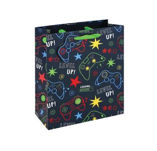 Gamer Gift Bag Medium Blue Pack of 12 36908-3C