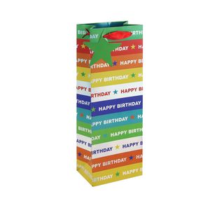 Holographic Happy Birthday Bottle Bag Pack of 12 36953-4C