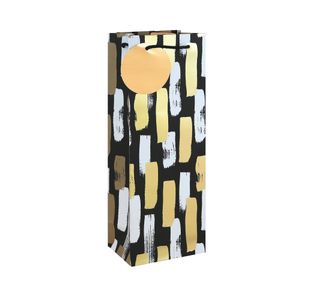 Mono Paint Strokes Bottle Bag Black Pack of 12 37013-4C