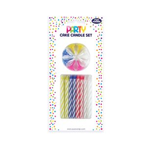 Eurowrap Cake Candle Set Assorted Pack of 6 38087-CCC
