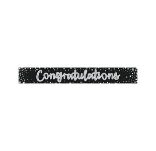 Eurowrap Congratulations Foil Party Banner Pack of 6 6837-CONGC