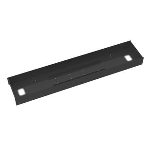 Elev8 lower cable channel with cover for back-to-back 1600mm desks - black