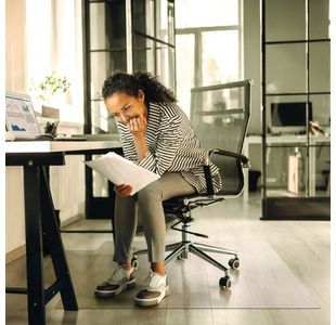 Floortex Cleartex Chair Mat Hard Floor Lipped 1200x900x2.2mm PVC Clear 1299225LV