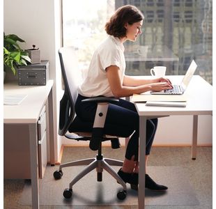 Floortex PVC Rectangular Chair Mat for Hard Floors 1200x750x17mm Clear FL74191