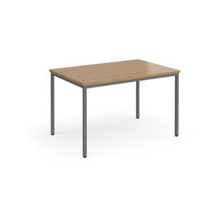 Flexi 25 rectangular table with graphite frame 1200mm x 800mm - oak