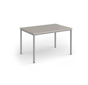 Flexi 25 rectangular table with silver frame 1200mm x 800mm - Light Grey