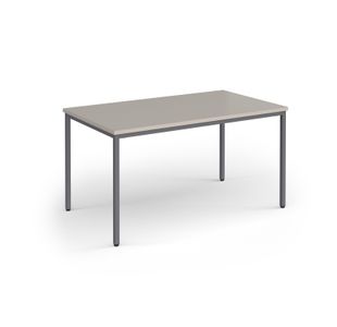 Flexi 25 rectangular table with graphite frame 1400mm x 800mm - Light Grey
