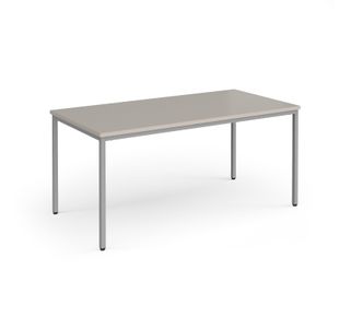 Flexi 25 rectangular table with silver frame 1600mm x 800mm - Light Grey