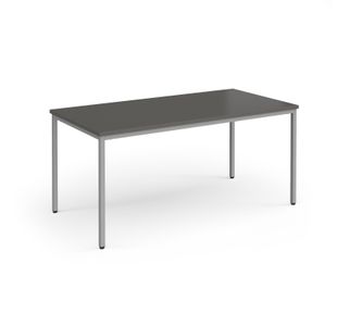 Flexi 25 rectangular table with silver frame 1600mm x 800mm - Onyx Grey