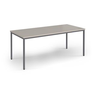 Flexi 25 rectangular table with graphite frame 1800mm x 800mm - Light Grey