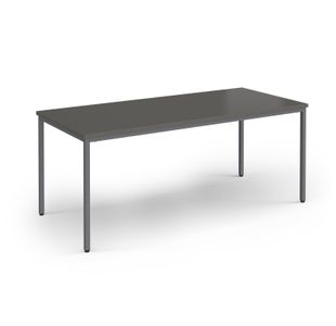 Flexi 25 rectangular table with graphite frame 1800mm x 800mm - Onyx Grey