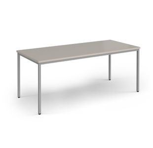 Flexi 25 rectangular table with silver frame 1800mm x 800mm - Light Grey