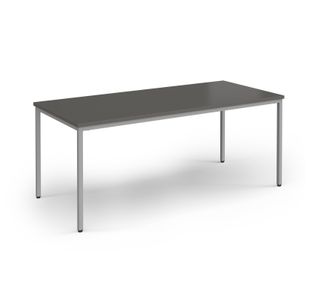 Flexi 25 rectangular table with silver frame 1800mm x 800mm - Onyx Grey