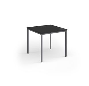 Flexi 25 square table with graphite frame 800mm x 800mm - Black