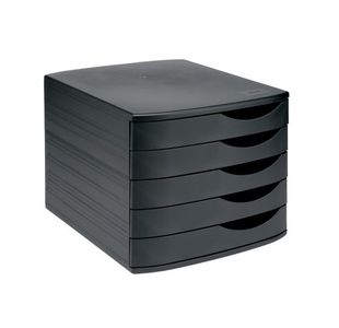 5 Star Desktop 5 Drawer Set A4 Documents up to 260x350mm Black/Black