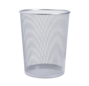 5 Star Office Mesh Waste Bin Lightweight Sturdy Scratch Resistant 20 Litre 305x345mm Silver