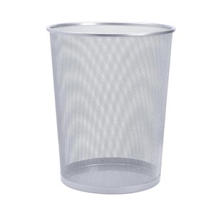 5 Star Office Mesh Waste Bin Lightweight Sturdy Scratch Resistant 20 Litre 305x345mm Silver