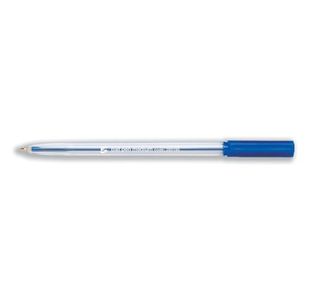 5 Star Office Ball Pen Clear Barrel Medium 1.0mm Tip 0.7mm Line Blue (Pack of 50)