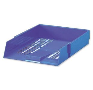 5 Star Office Letter Tray High-impact Polystyrene Foolscap Blue