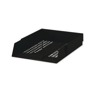 5 Star Letter Tray High-impact Polystyrene Foolscap Black 295829