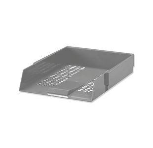5 Star Letter Tray High-impact Polystyrene Foolscap Grey 295837