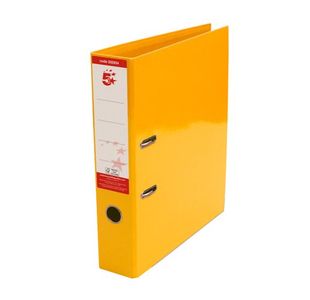 5 Star Office Lever Arch File Foolscap Yellow (Pack of 10)