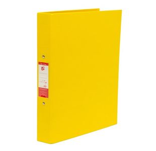 5 Star Office 2 O-Ring Binder A4 Polypropylene Yellow (Pack of 10)