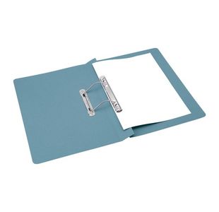 5 Star Office Transfer Spring File Mediumweight 285gsm Capacity 38mm Foolscap Blue (Pack of 50)