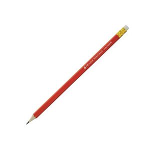 5 Star Pencil with Eraser HB Red Barrel (Pack of 12)