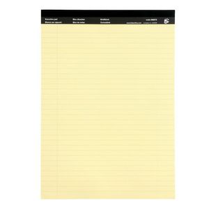 5 Star Office Executive Pad Headbound 65gsm Ruled Perforated 100pp A4 Yellow (Pack of 10)